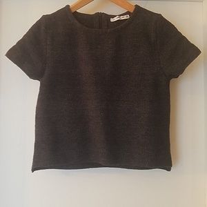 Zara Knit top, small, charcoal